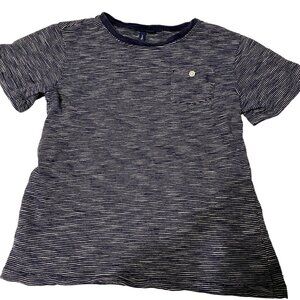 Janie and Jack Blue Heathered Striped Boys Pocket T-Shirt 12